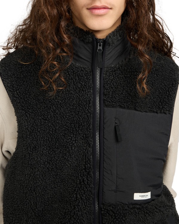 4 Lake Sherpa - Sherpa Vest for Men Black ELYJK00226 Element