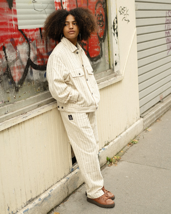 4 Poema - Trucker Jacket for Women White ELYJK00242 Element