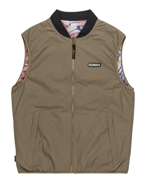 0 FFNC Gilet - Chaleco reversible para Hombre Marron ELYJK00253 Element