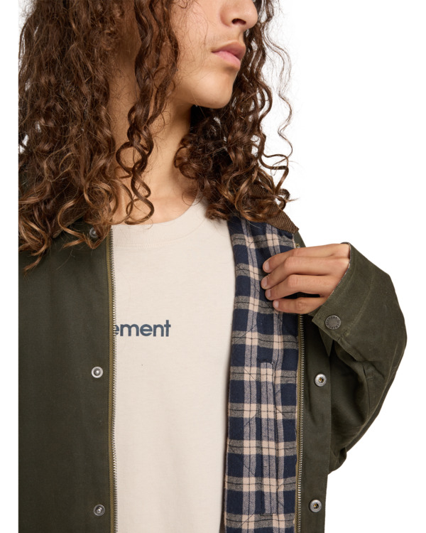 6 Orchard Waxed - Gewachste Jacke für Männer Grün ELYJK00281 Element
