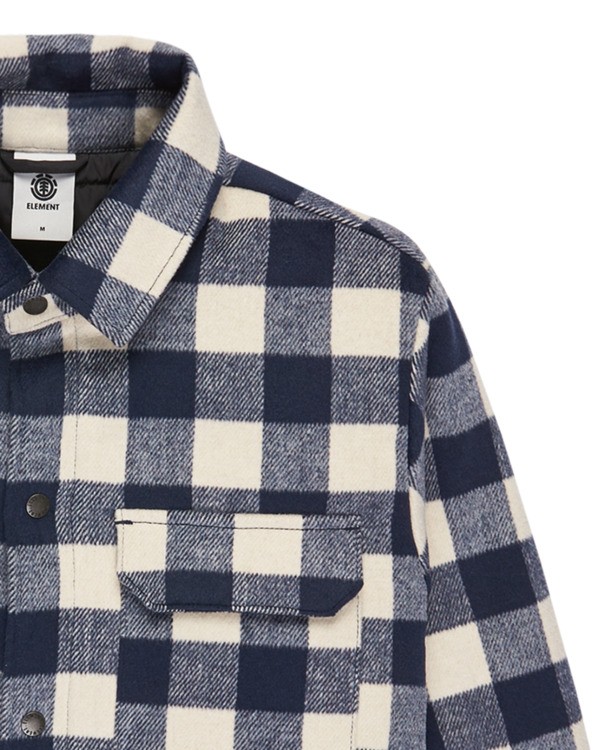 2 Lodge Check - Padded Overshirt for Men Blue ELYJK00282 Element