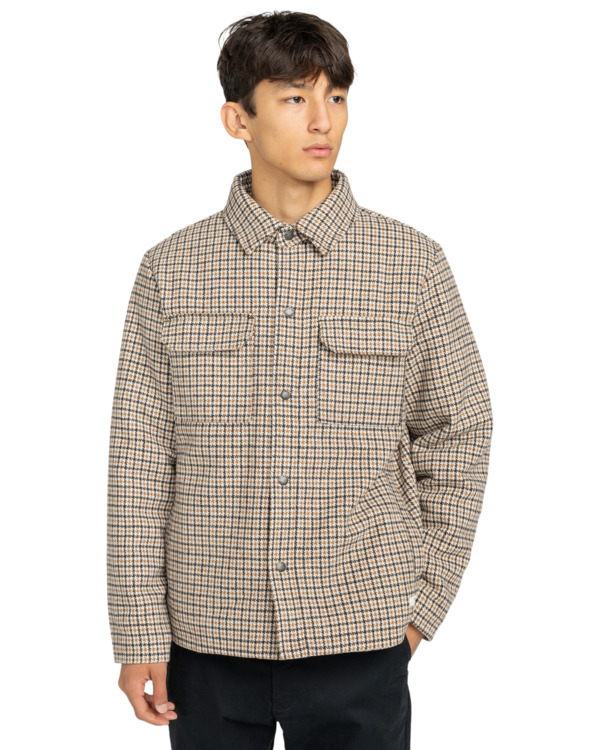 2 Lodge Check - Padded Overshirt for Men Brown ELYJK00282 Element