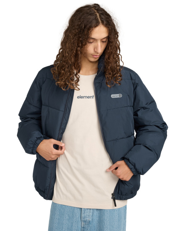 4 Classic Puffer - Steppjacke für Männer Blau ELYJK00287 Element