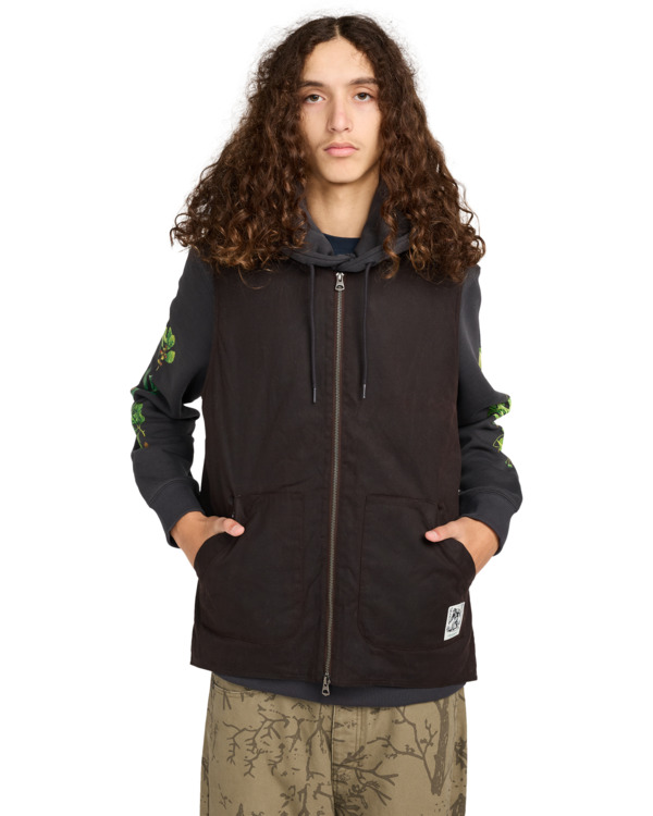 2 Bigfoot Waxed - Gilet ciré pour Homme Marron ELYJK00290 Element