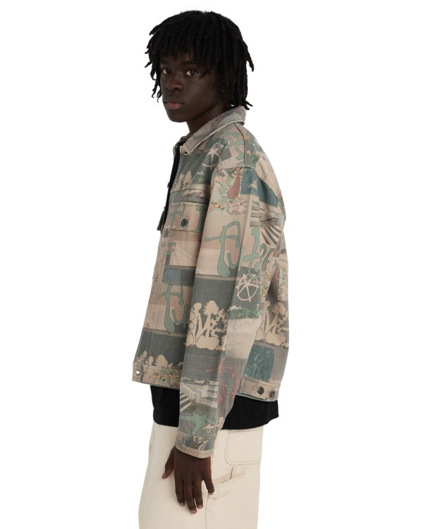 3 Trucker Low Tide - Trucker Jacket for Men Brown ELYJK00301 Element