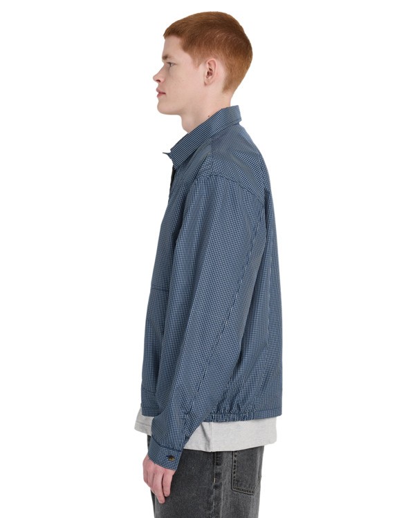 3 Harrington Gingham - Water-Resistant Jacket for Men White ELYJK00306 Element