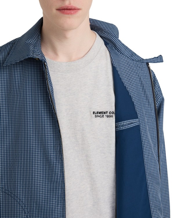 6 Harrington Gingham - Water-Resistant Jacket for Men White ELYJK00306 Element