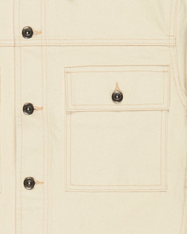 2 Trucker Low Tide - Canvas-Jacke f&uuml;r M&auml;nner Weiss ELYJK00308 Element