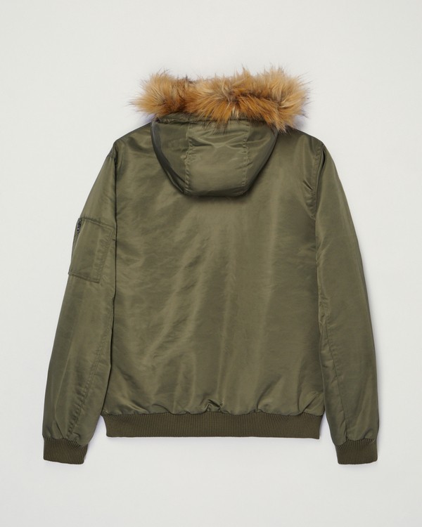 1 Hooded Bomber Jacket Green ELYJK00317 Element