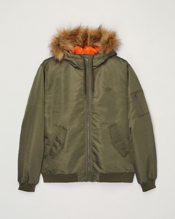 0 Hooded Bomber Jacket Green ELYJK00317 Element