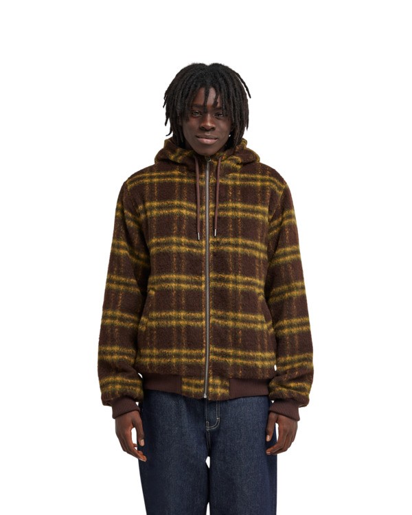 6 Dulcey Fuzzy Check Brown ELYJK00319 Element