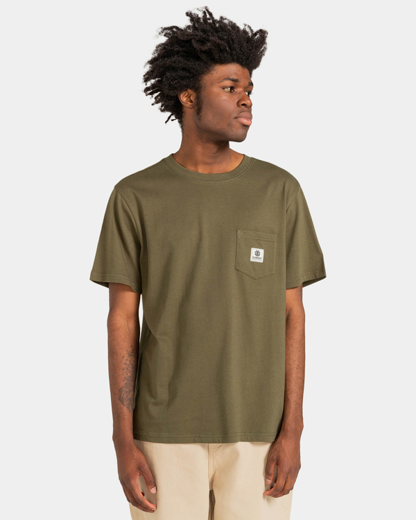 2 Basic Pocket - T-Shirt for Men Beige ELYKT00116 Element