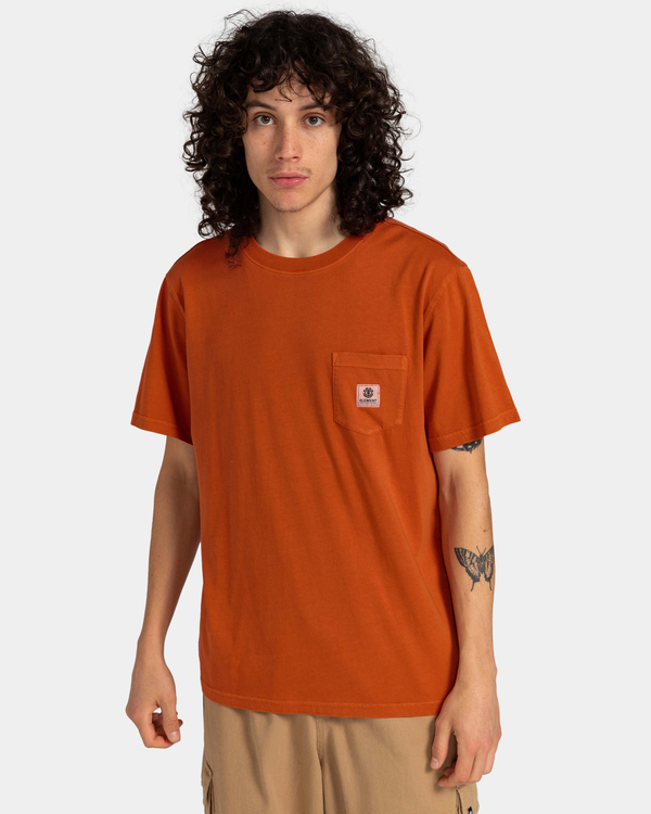 2 Basic Pocket - T-Shirt for Men Orange ELYKT00118 Element