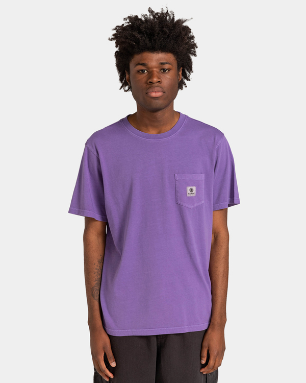 2 Basic Pocket - T-Shirt voor Heren Purple ELYKT00118 Element