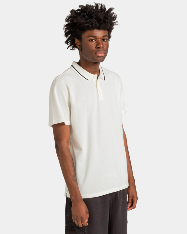3 Myloh - Short Sleeve Polo Shirt for Men White ELYKT00128 Element