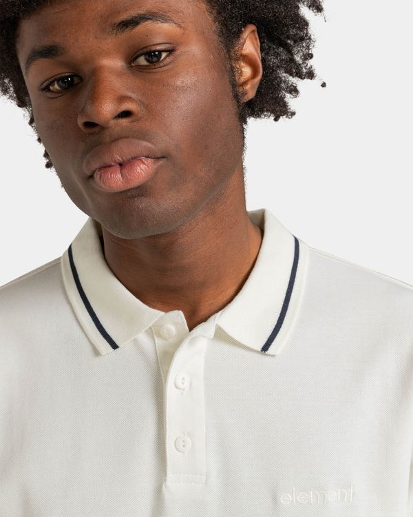 4 Myloh - Short Sleeve Polo Shirt for Men White ELYKT00128 Element