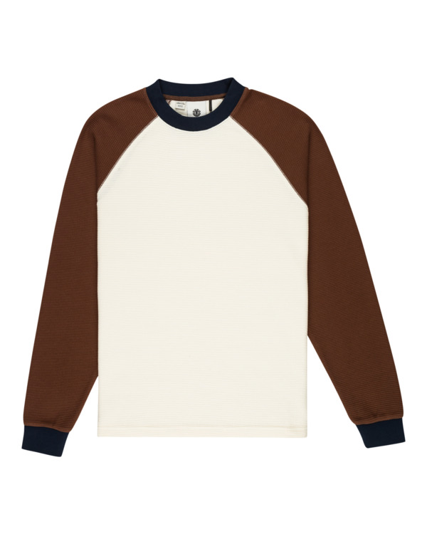 T-shirt Manches Longues Waffle Décontracté NITAGUT Pour Homme - 100% Polyester, Coupe Confortable