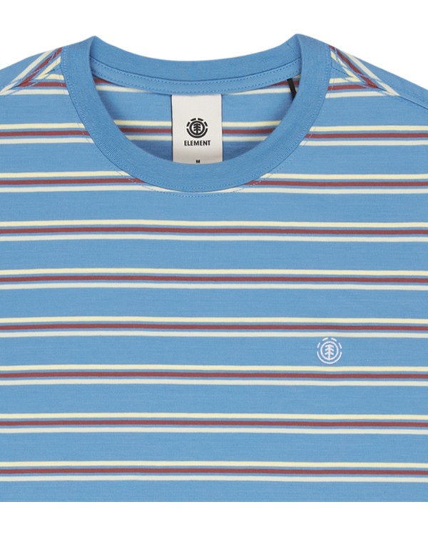 2 Icon Embroidery - Short Sleeve T-Shirt for Men Blue ELYKT00168 Element