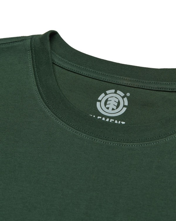 2 Icon Embroidery - Short Sleeve T-Shirt for Men Black ELYKT00168 Element