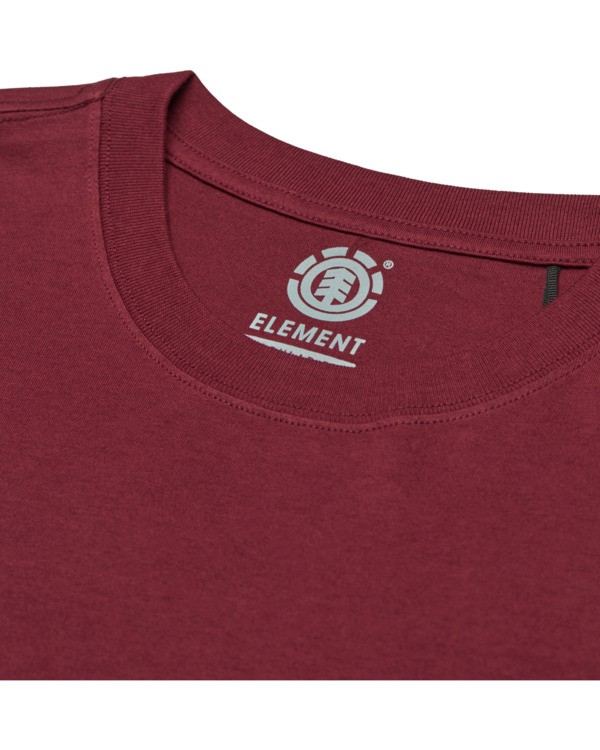 2 Icon Embroidery - Camiseta de manga corta para hombre Rojo ELYKT00168 Element