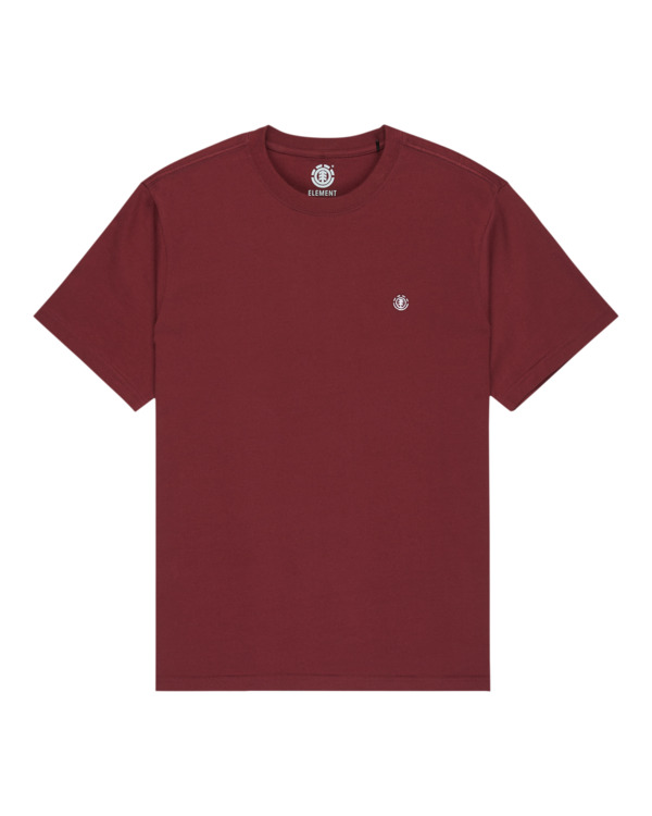 0 Icon Embroidery - Camiseta de manga corta para hombre Rojo ELYKT00168 Element