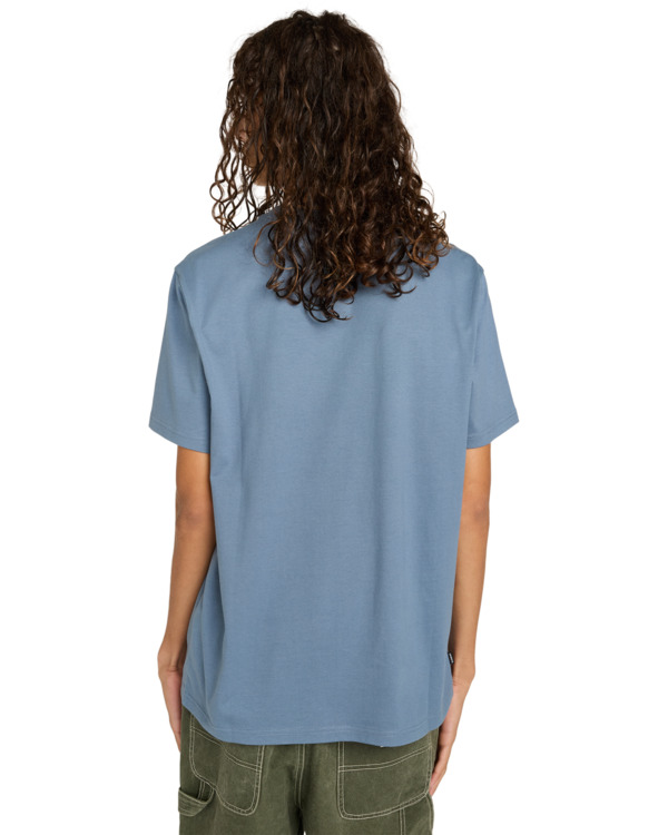 7 Icon Embroidery - Maglietta a maniche corte da Uomo Blue ELYKT00168 Element