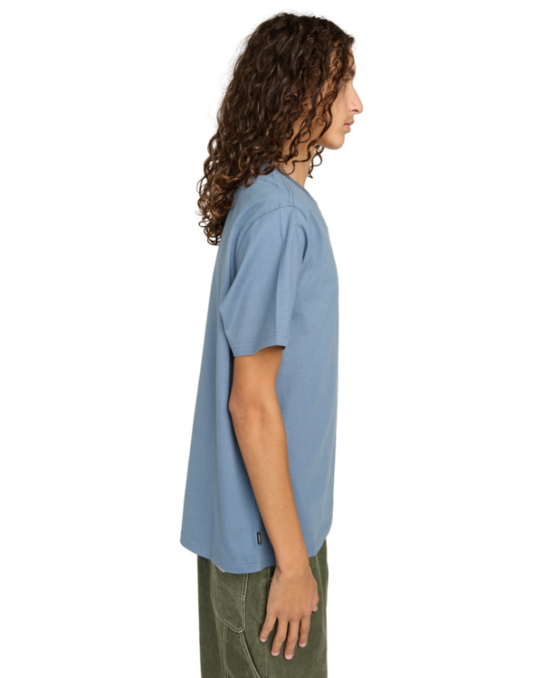 4 Icon Embroidery - Maglietta a maniche corte da Uomo Blue ELYKT00168 Element