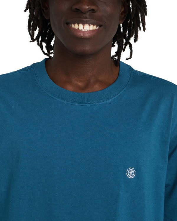 4 Icon Embroidery - T-Shirt à manches courtes pour Homme Bleu ELYKT00168 Element