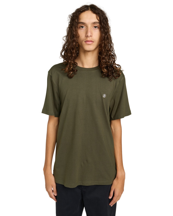 3 Icon Embroidery - T-Shirt für Männer Braun ELYKT00168 Element