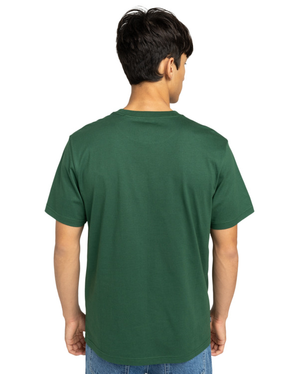 6 Icon Embroidery - T-Shirt à manches courtes pour Homme Vert ELYKT00168 Element