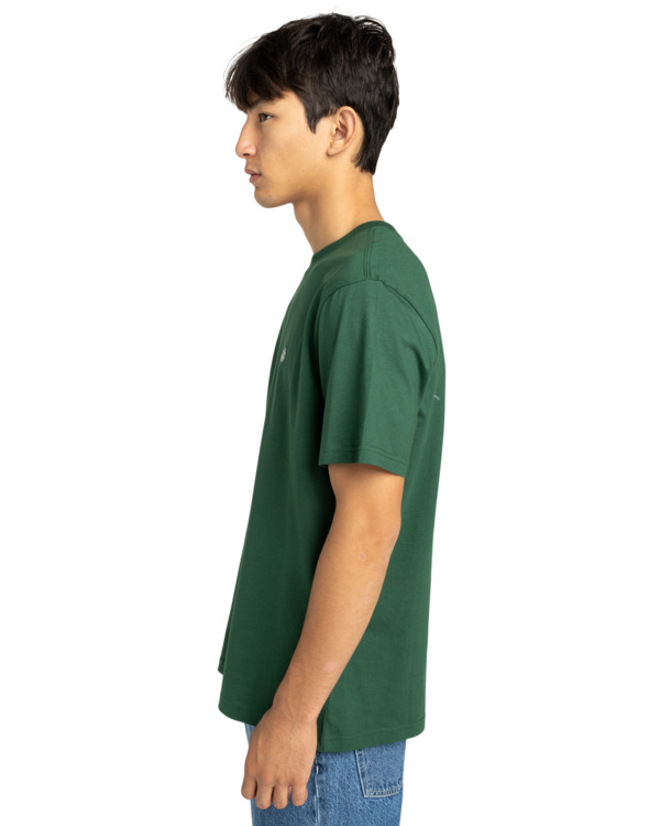 3 Icon Embroidery - T-Shirt à manches courtes pour Homme Vert ELYKT00168 Element