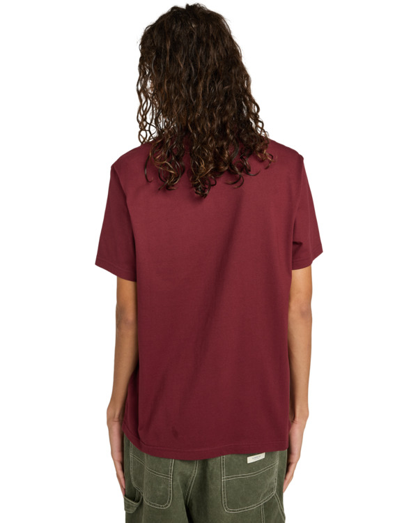 6 Icon Embroidery - Camiseta de manga corta para hombre Rojo ELYKT00168 Element