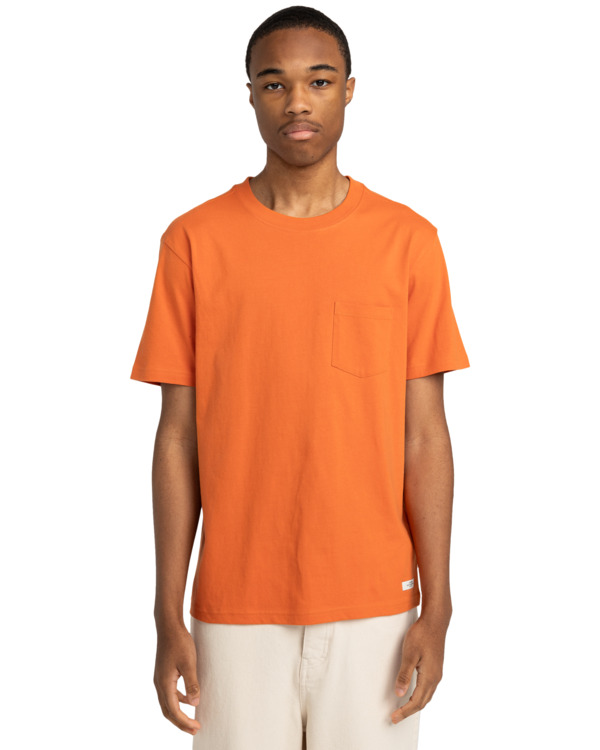 2 Icon - Short Sleeves Pocket T-Shirt for Men Orange ELYKT00175 Element