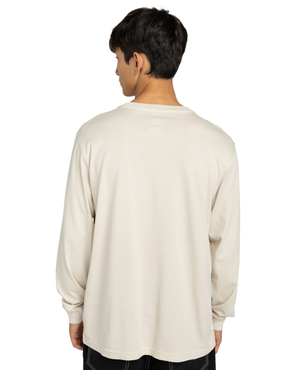 6 Lowcase Pigment - Long Sleeve T-Shirt for Men Beige ELYKT00176 Element