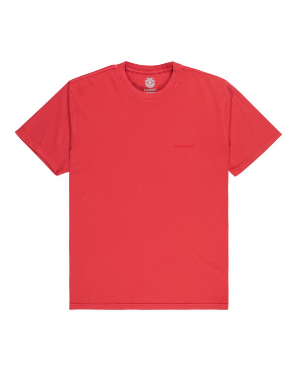 0 Lowcase Pigment - Short Sleeve T-Shirt for Men Red ELYKT00177 Element