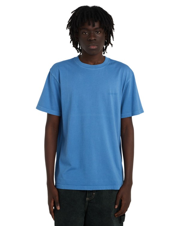 2 Lowcase Pigment - Short Sleeve T-Shirt for Men Blue ELYKT00177 Element
