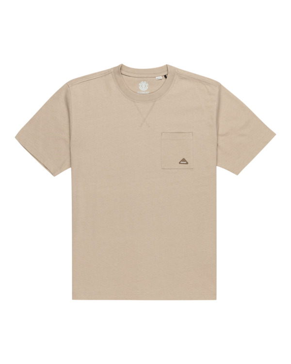 0 Cipher - Short Sleeves T-Shirt for Men Beige ELYKT00184 Element