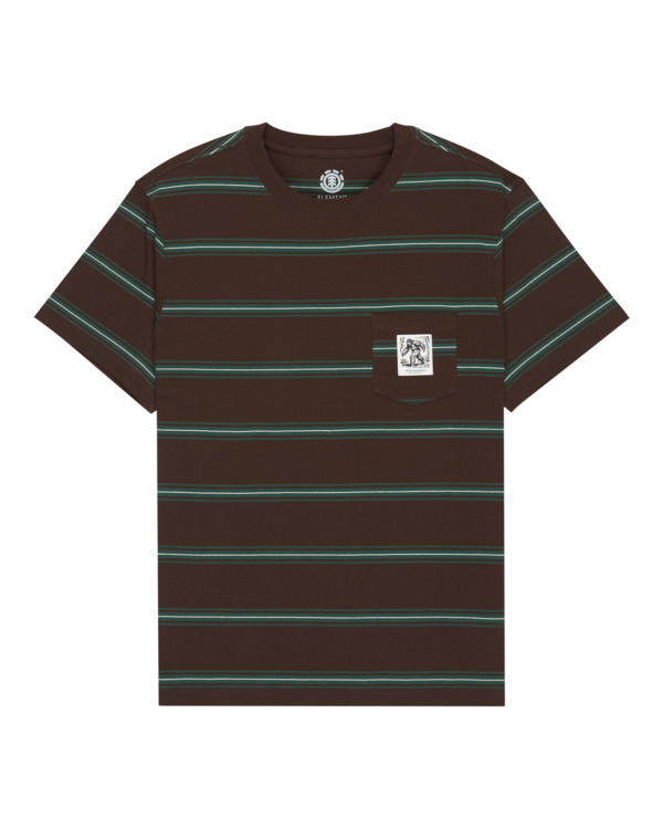 0 Bigfoot Pocket Label - Short Sleeve T-Shirt for Men Brown ELYKT00191 Element