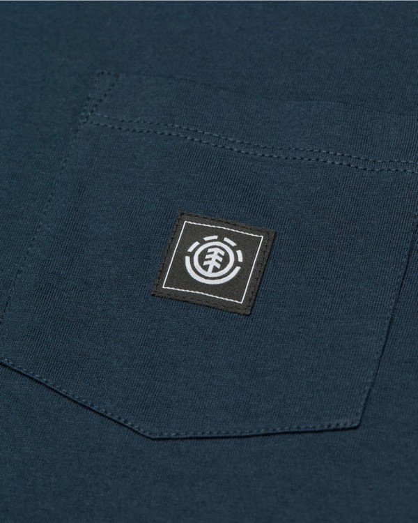 3 Icon Label Pocket - T-Shirt à manches courtes pour Homme Bleu ELYKT00198 Element