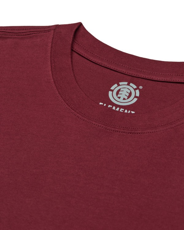 2 Icon Label Pocket - Short Sleeve T-Shirt for Men Red ELYKT00198 Element