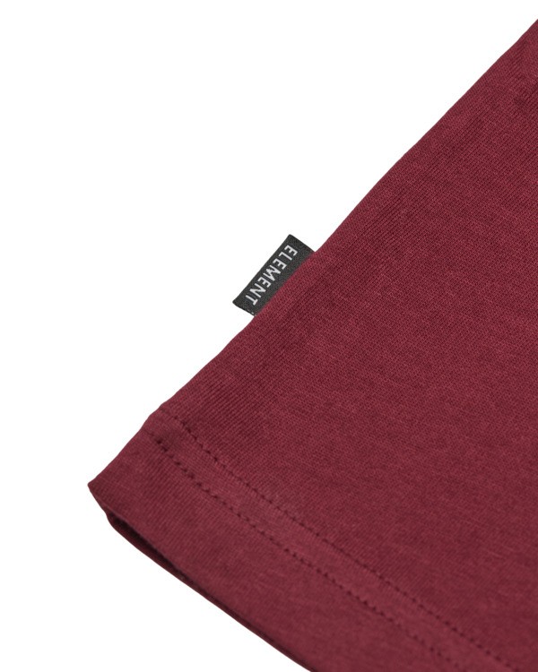 5 Icon Label Pocket - Short Sleeve T-Shirt for Men Red ELYKT00198 Element