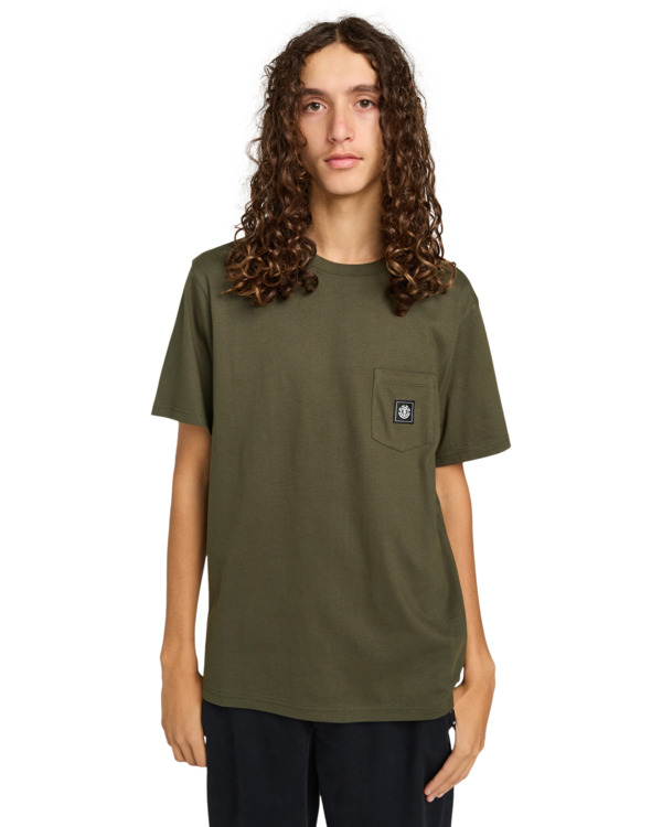 2 Icon Label Pocket - T-Shirt für Männer Braun ELYKT00198 Element
