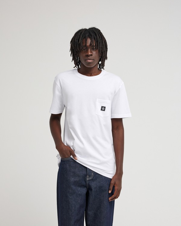 3 Icon Label Pocket - T-shirt de manga curta para homem Branco ELYKT00198 Element