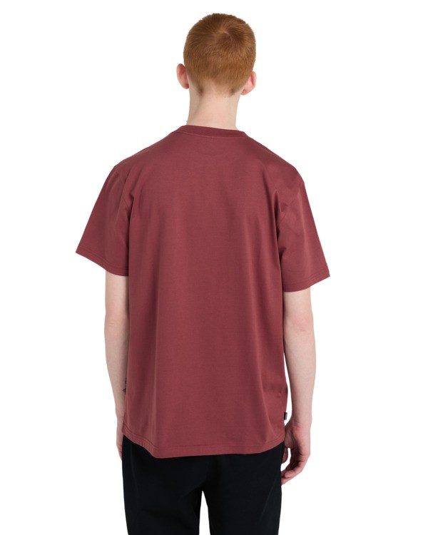 6 Icon Label Pocket - Short Sleeve T-Shirt for Men Purple ELYKT00198 Element