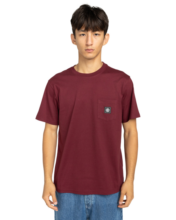 2 Icon Label Pocket - T-Shirt für Männer Rot ELYKT00198 Element