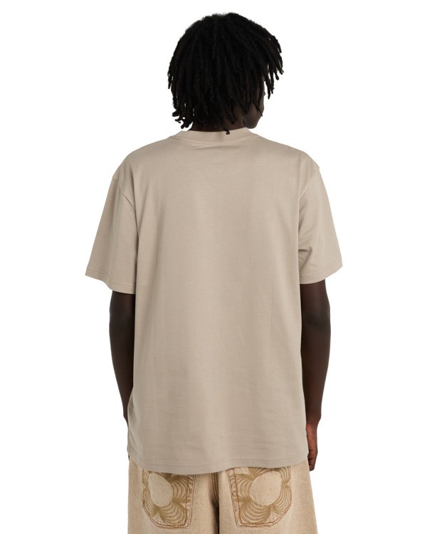 6 Icon Label Pocket - Short Sleeve T-Shirt for Men Beige ELYKT00198 Element