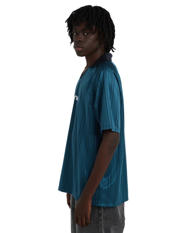 3 Lowcase Soccer - Short Sleeve Polo T-Shirt for Men Blue ELYKT00203 Element