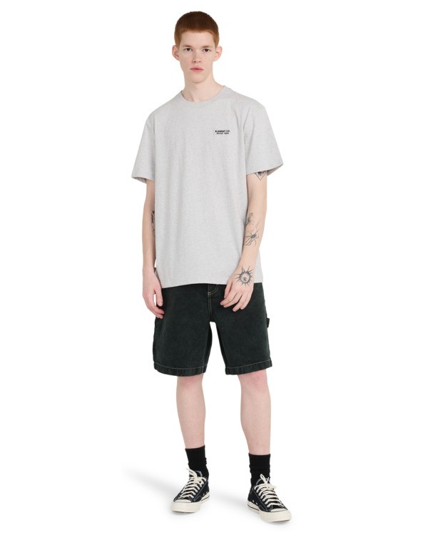 5 Element Co - Short Sleeve T-Shirt for Men Grey ELYKT00206 Element