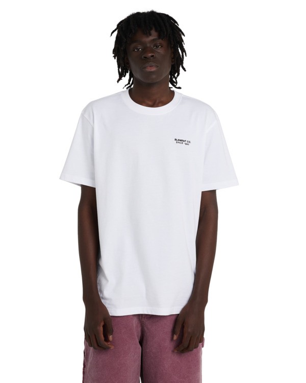 2 Element Co - T-shirt de manga curta para Homem Branco ELYKT00206 Element