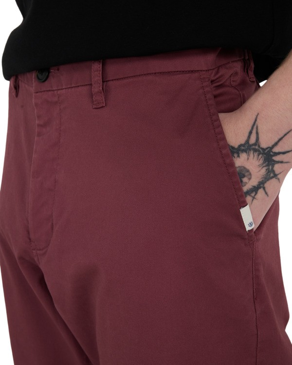 4 Regular Twill - Chino Trousers for Men Purple ELYNP00188 Element